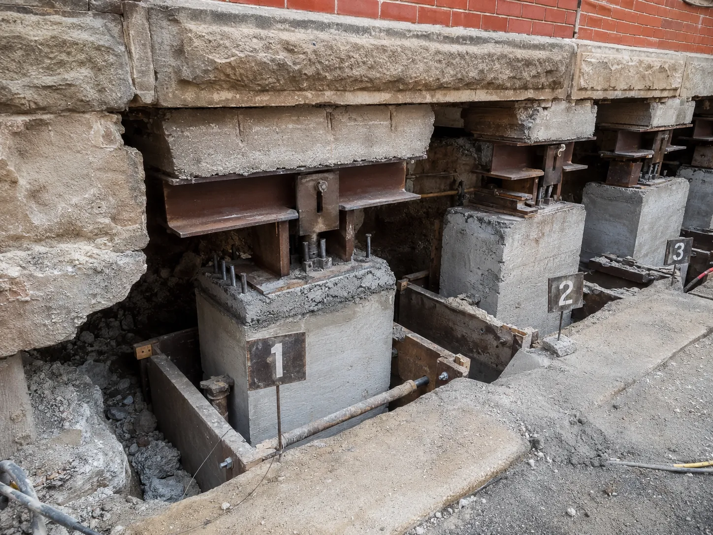 Sequential Pit Underpinning in Bradford being built and completed on site by Harrowgate Group
