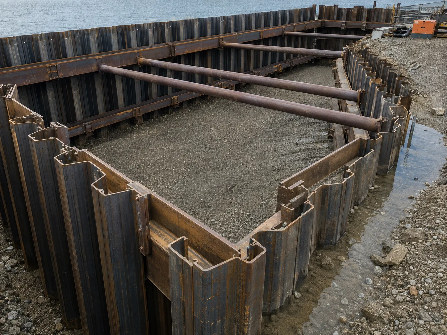 How we perform sheet pile shoring by Harrowgate Group