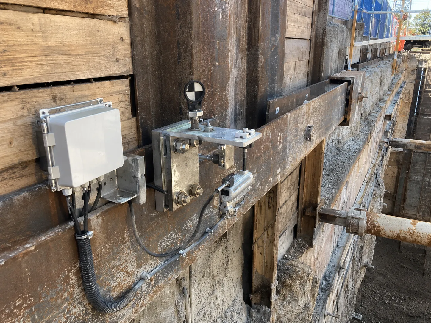 Shoring Monitoring and Instrumentation being built and completed on site by Harrowgate Group