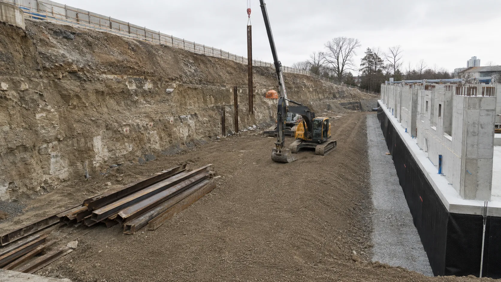 Shoring Removal and Decommissioning in Markham, Ontario, completed by Harrowgate Group