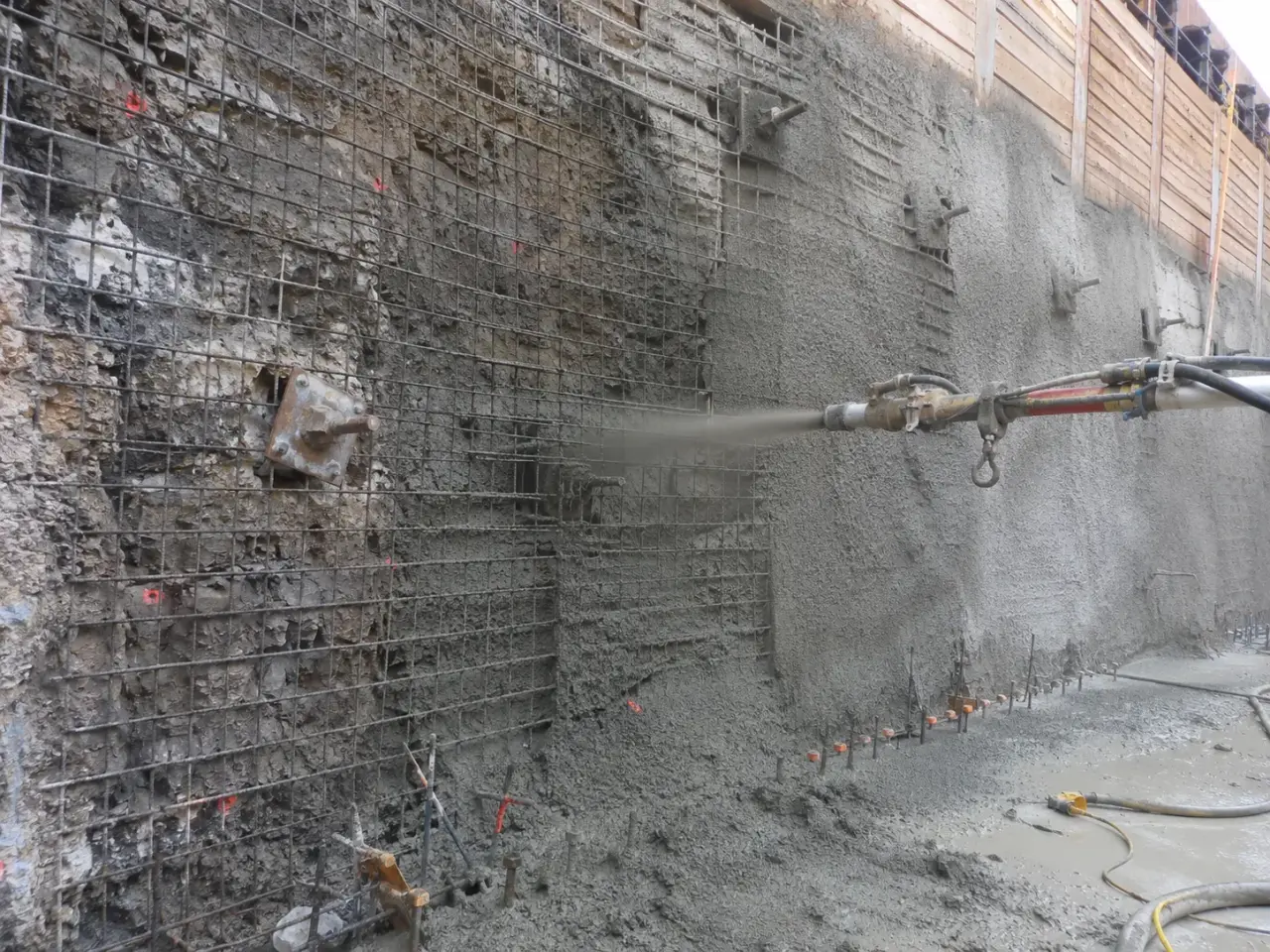 Which shotcrete and gunite method fits the condition? by Harrowgate Group