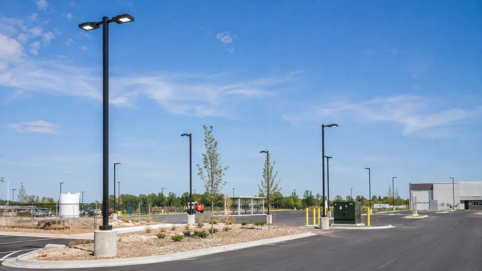 Site and Parking Lot Lighting in Brampton, Ontario, completed by Harrowgate Group