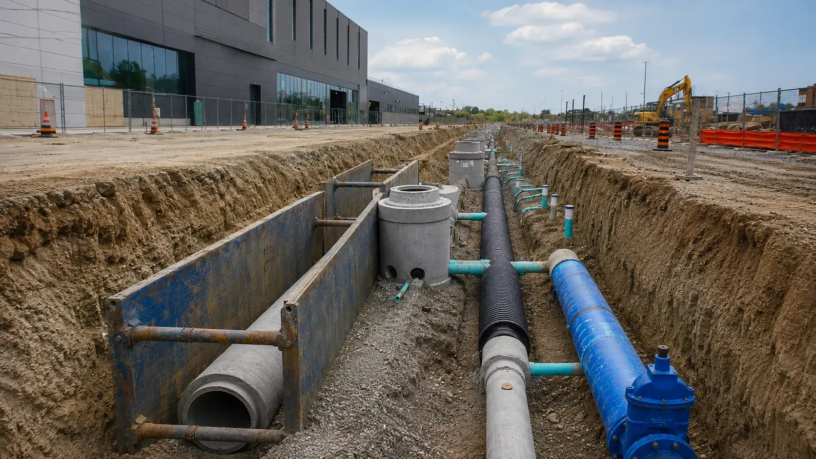Site Servicing Contractor, completed by Harrowgate Group