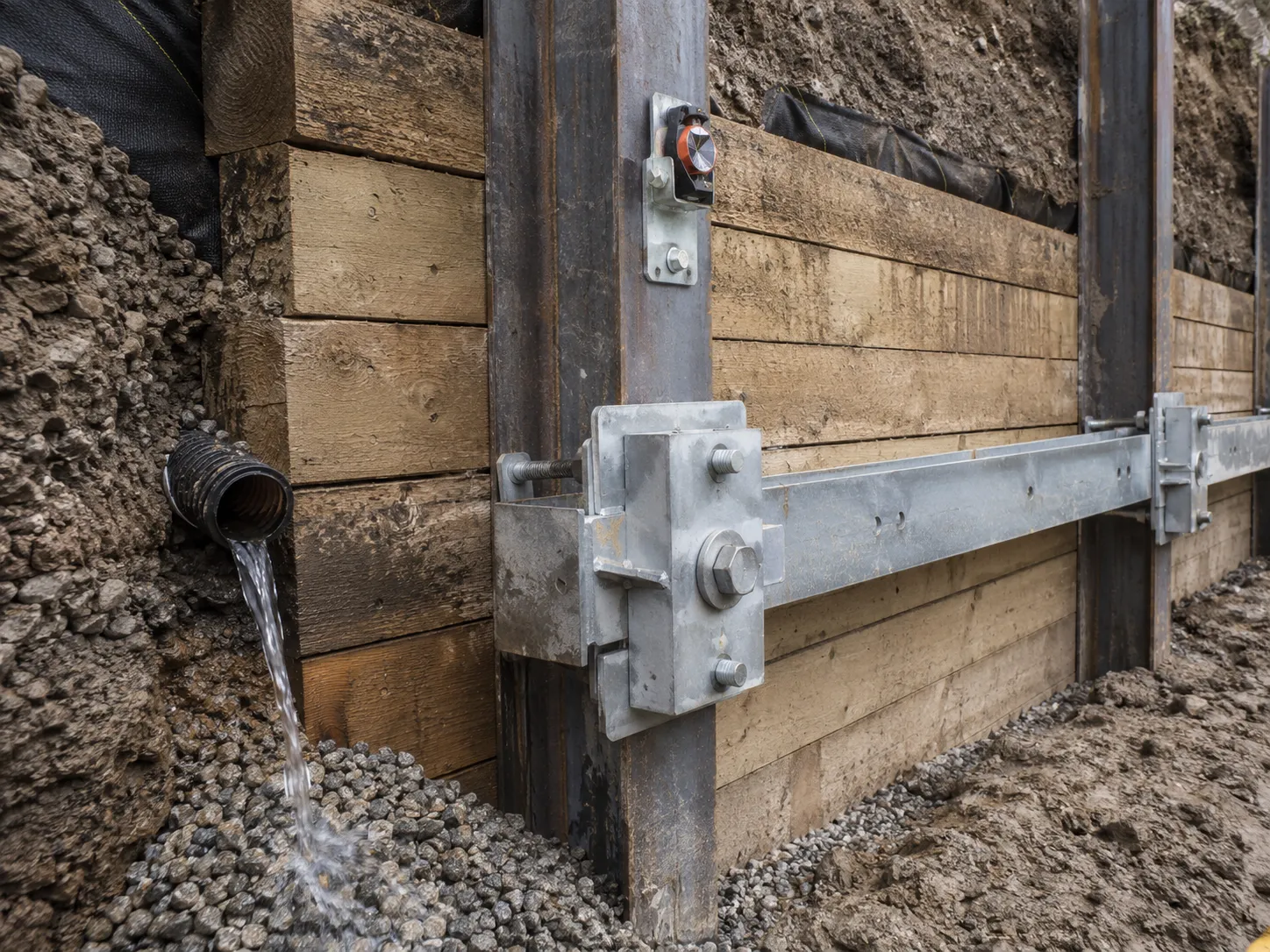 Slope Stabilization being built and completed on site by Harrowgate Group