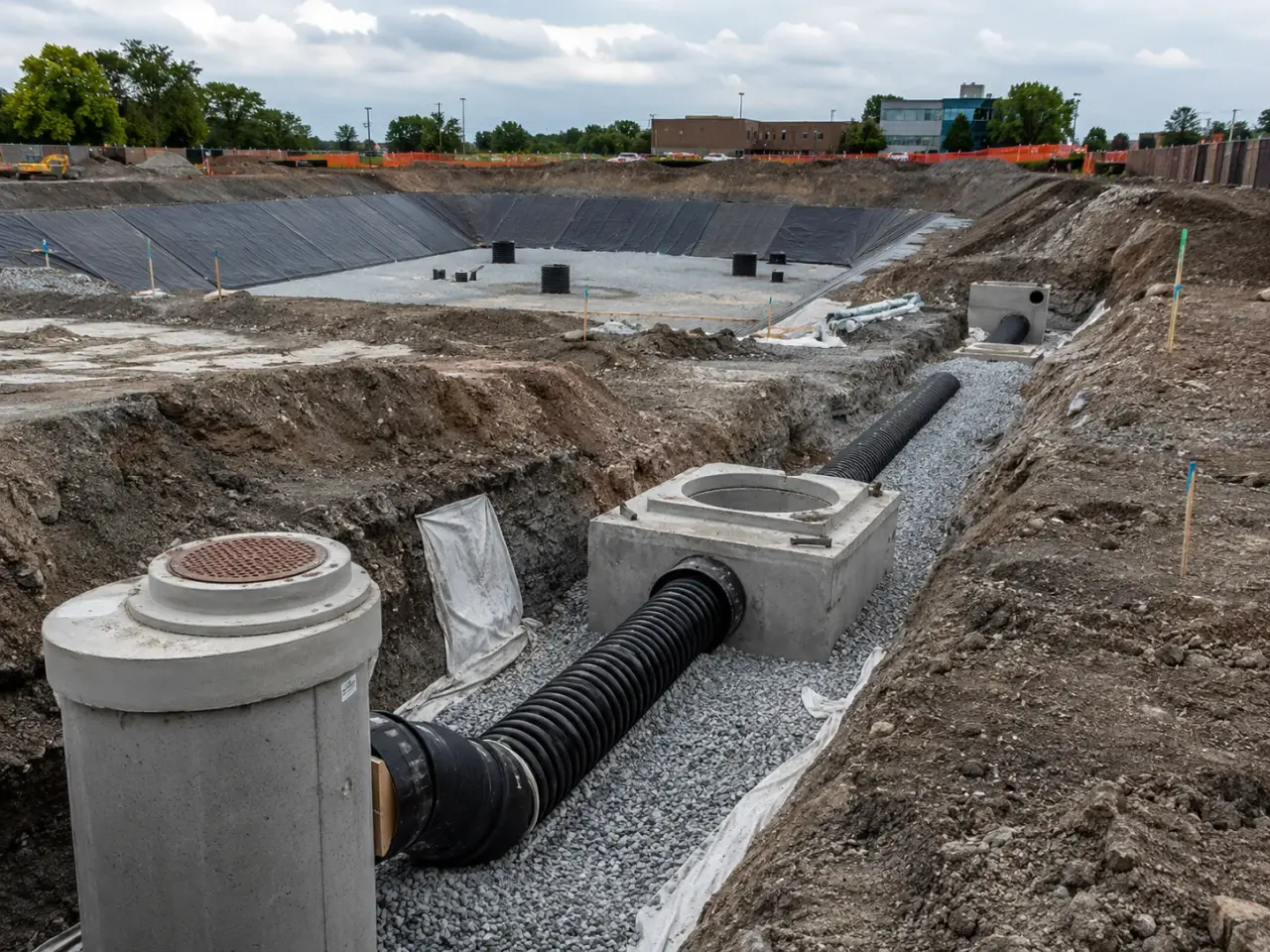 How we construct stormwater management ponds by Harrowgate Group