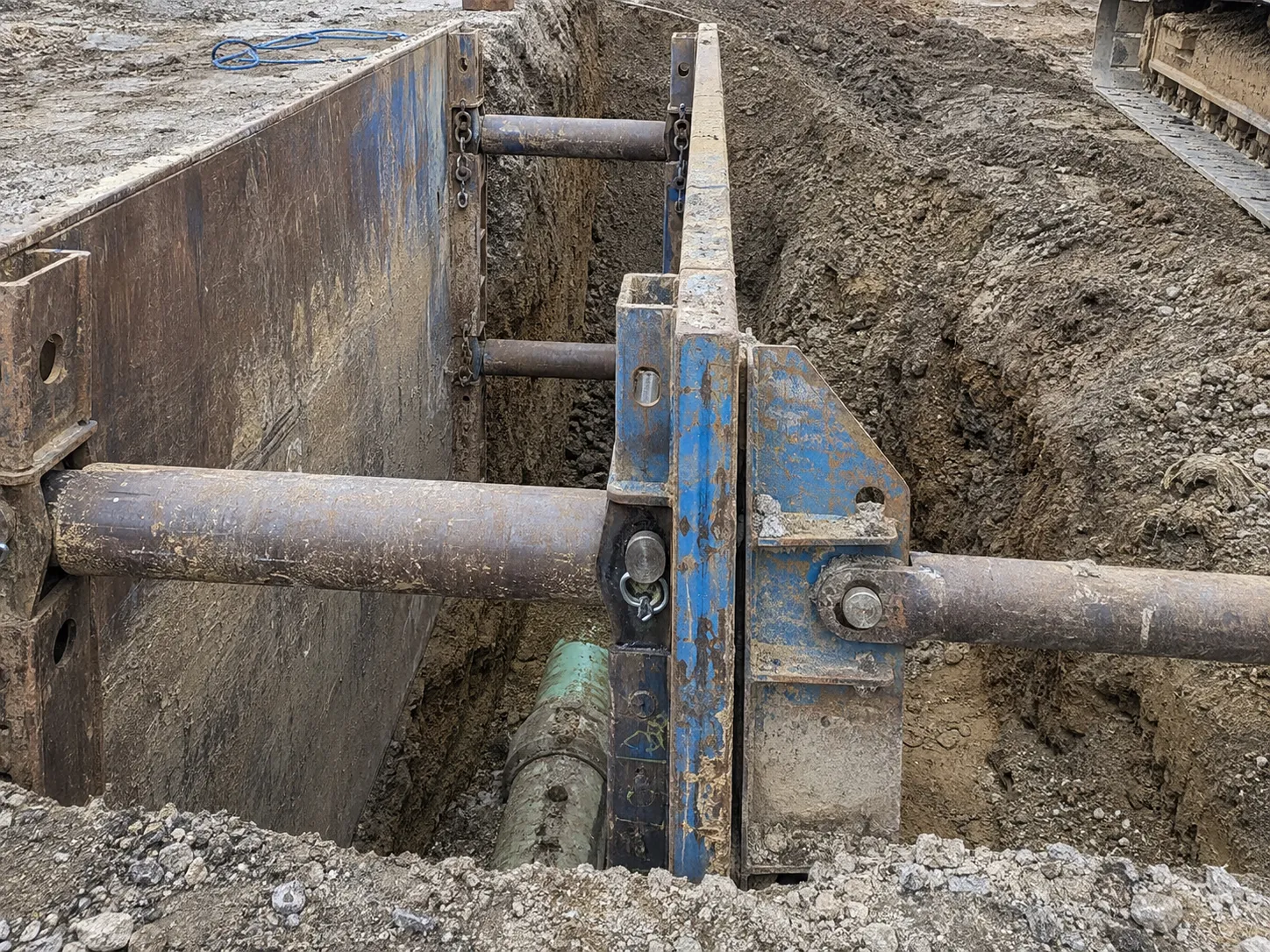 Trench Shoring and Trench Boxes in Ajax being built and completed on site by Harrowgate Group