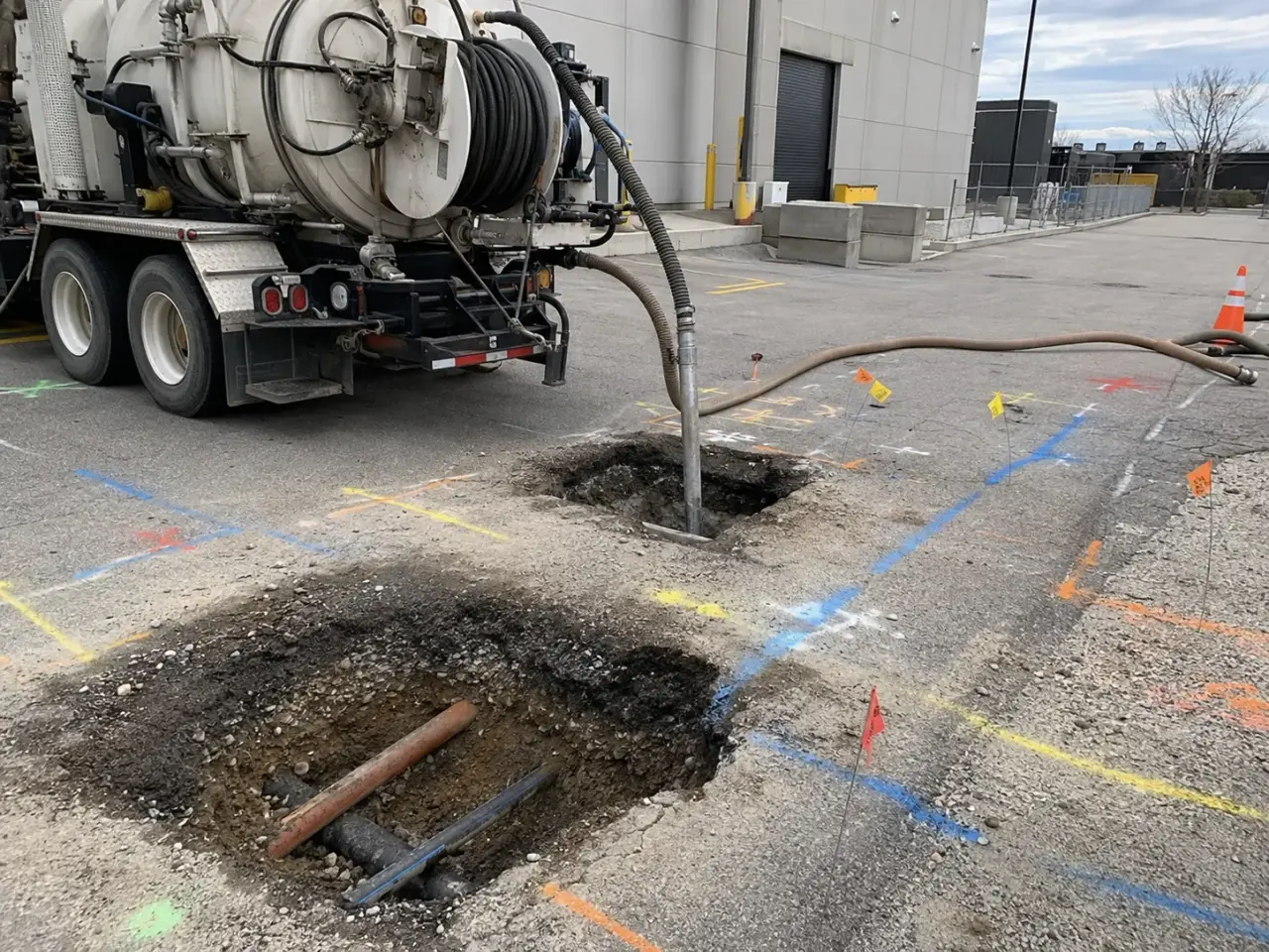 Which utility locating and daylighting method fits the condition? by Harrowgate Group