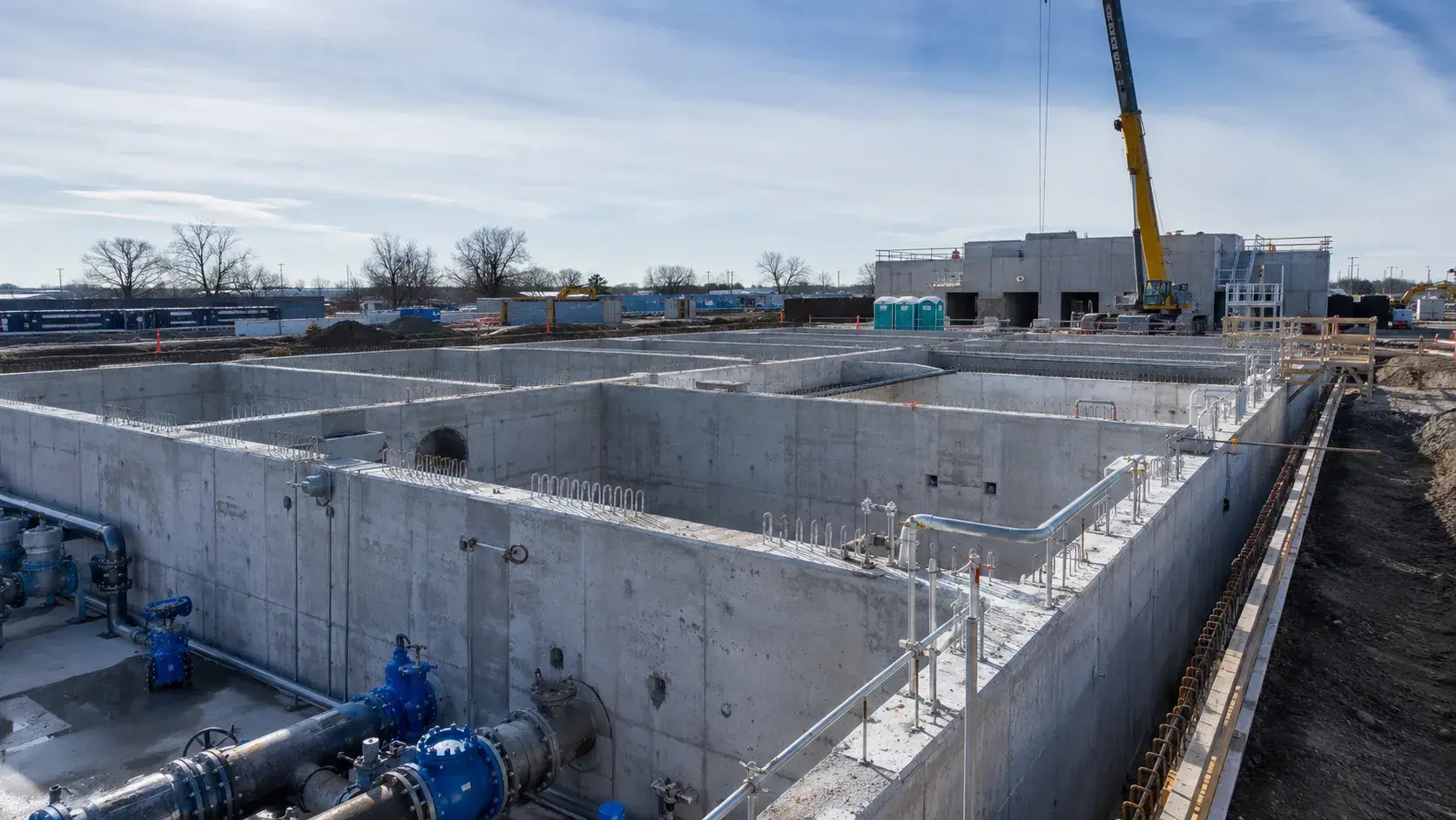 Water and Wastewater Treatment Plant Construction in Mississauga, Ontario, completed by Harrowgate Group