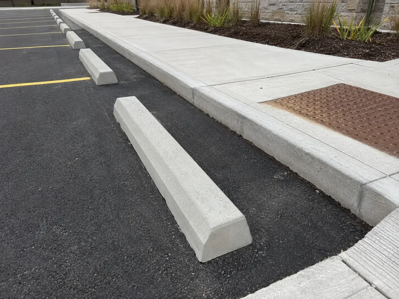 Wheel Stops and Parking Curbs in Markham being built and completed on site by Harrowgate Group